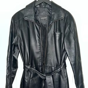 Black leather jacket